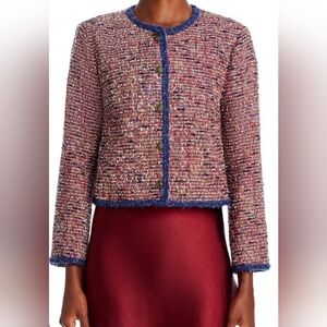 Medium AQUA/Bloomingdale's Lady Tweed Jacket. EUC
